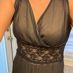 Cocktail dress cafe/chocolate color with tan